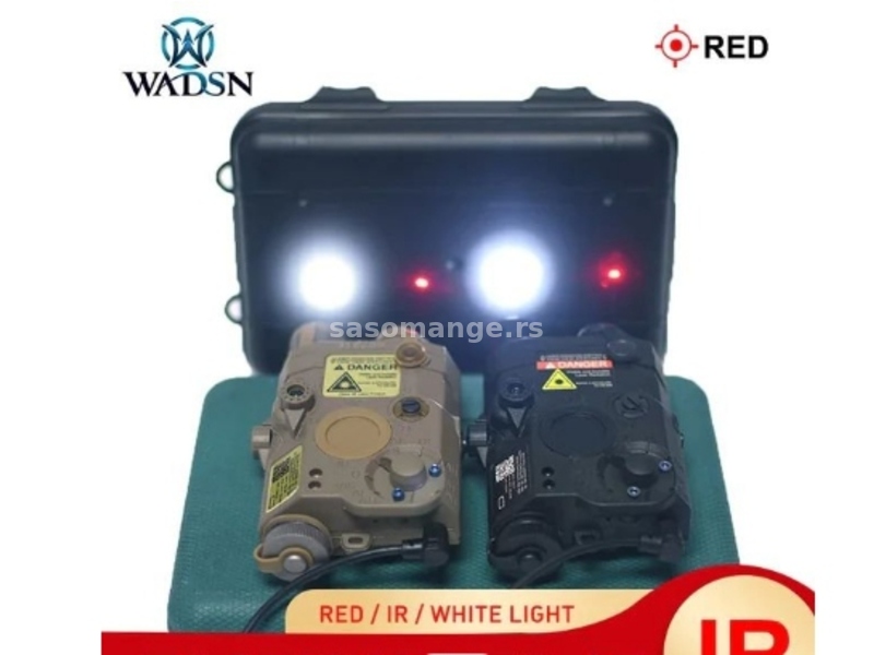 WADSN AR15 Airsoft PEQ 15 AN/PEQ-15 Red Dot zelena Laser