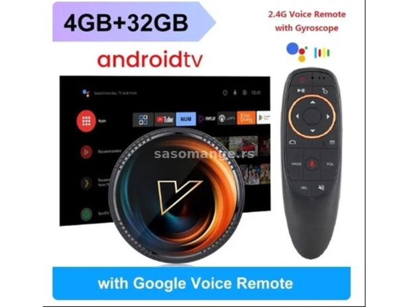 Android boks W2 ATV - Amlogic S905W2 - 4/32GB sa Google voice daljinskim - Android 11