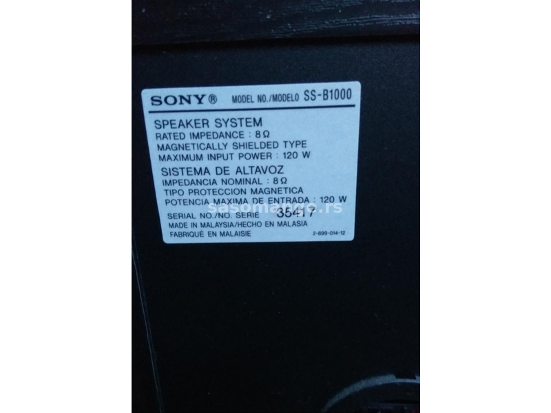 Sony zvucnici 120W - NOVO