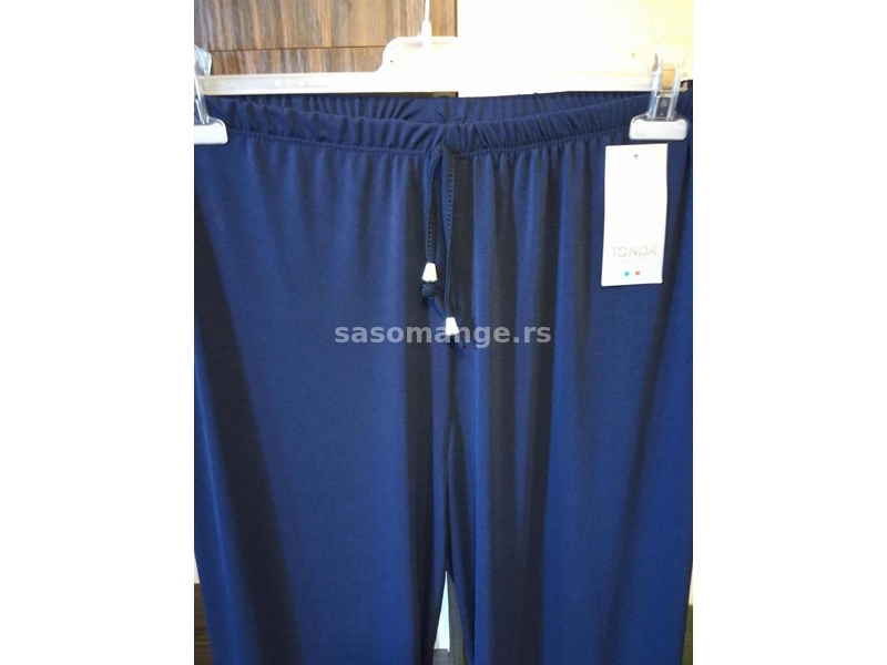 Nove zenske pantalone za punije dame i devojke Tonda Plave XXL Novo