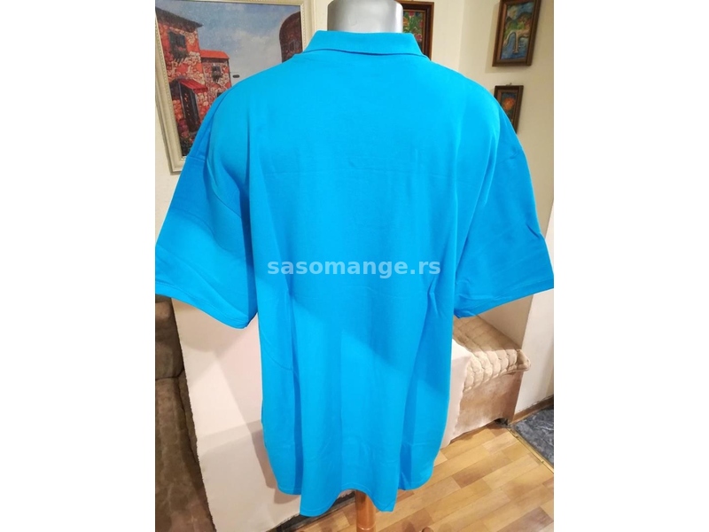 Nova muska pamucna majica sa kragnom Elephant Plava 5XL Novo