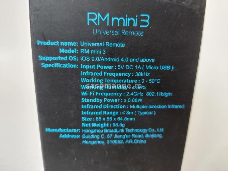 Broadlink RM-Mini3 Black Bean univerzalni daljinski