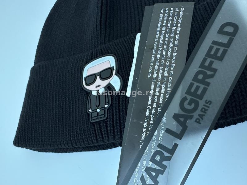 Karl Lagerfeld zimska kapa crne boje unisex K10