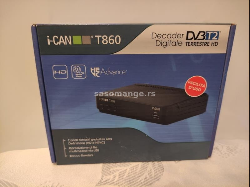 DVB-T2 risiver i-CAN T860