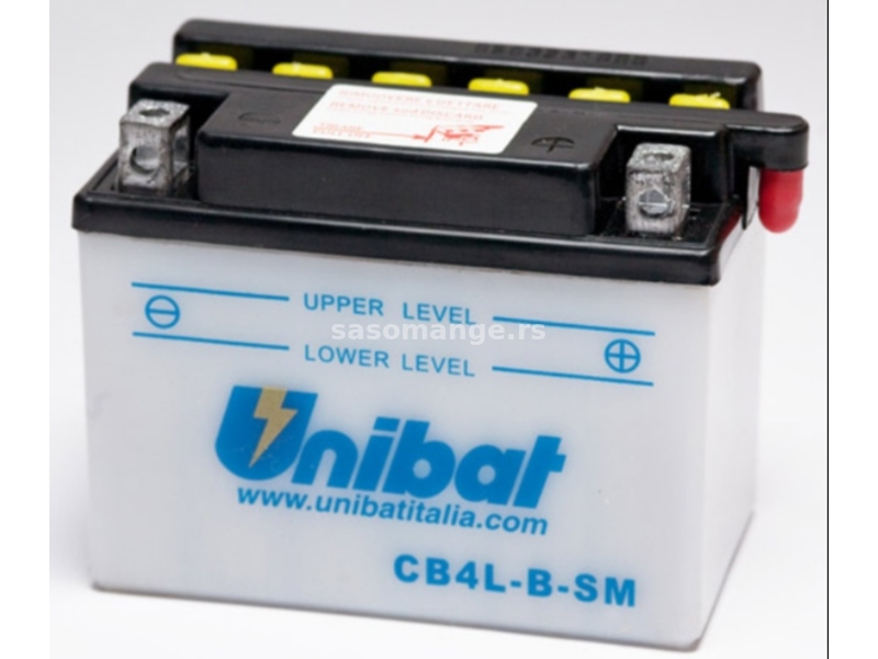 Akumulator UNIBAT 12V 4Ah sa kiselinom CB4L-BSM desni plus (120x70x92) 56A AK42