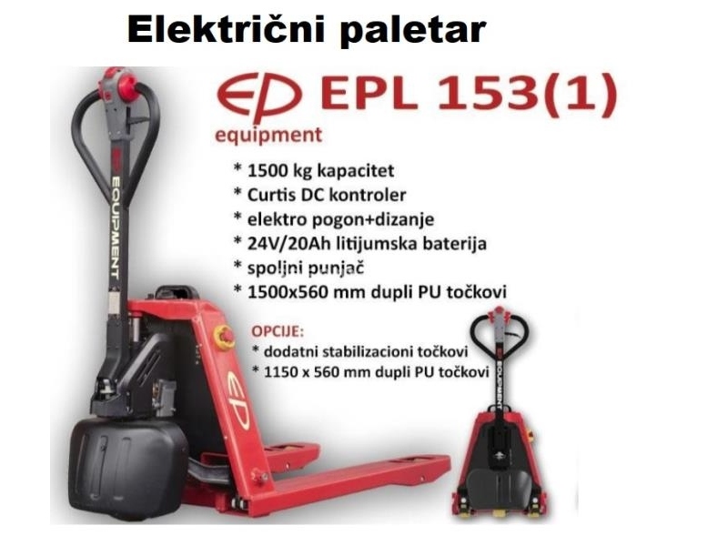 EP Elektricni Paletar - Elektricni Staker- Viljuškari-Paletar Vaga NOVO!