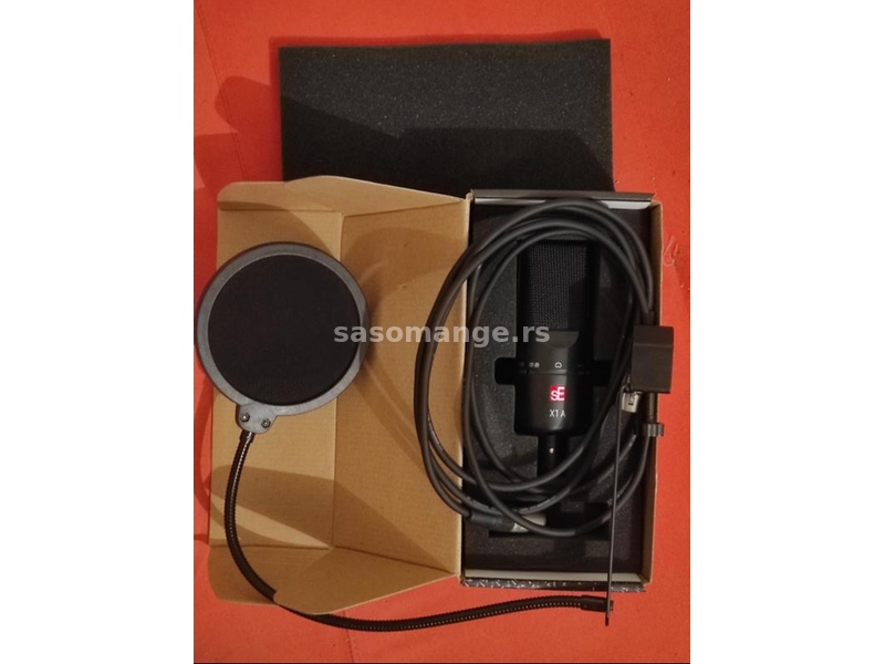 "SE X1" Kondenzatorski Mikrofon +POKLON Kabl AdamHall 2,5m + Pop filter **NOV AKCIJA**