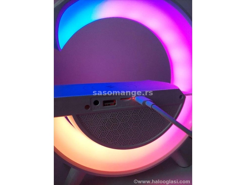 Google Lampa Zvucnik i Punjac NOVA 3 u 1 Pametna RGB G Lampa Bezicni Punjac i Blutut Zvucnik AKCIJA