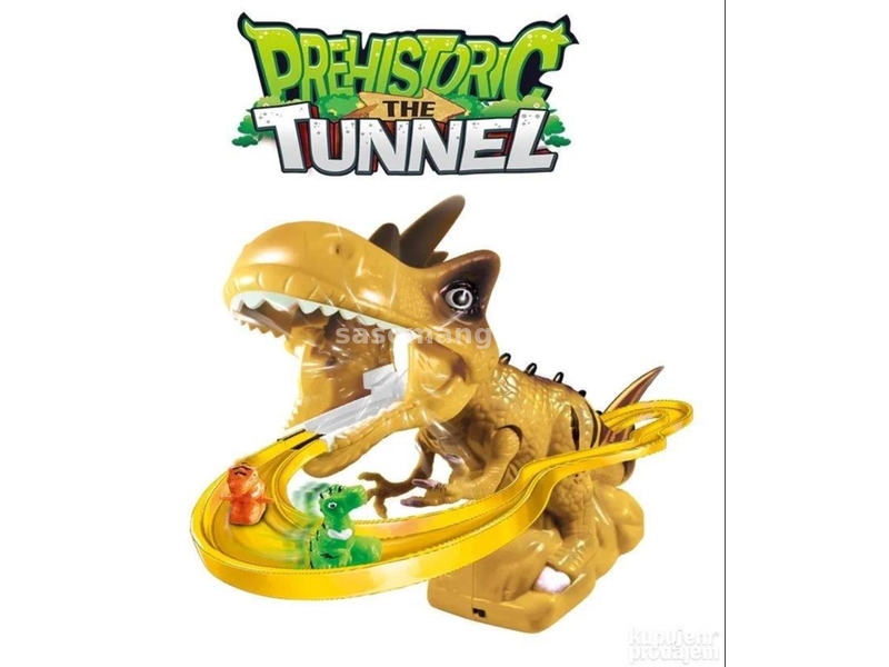 Dinosaurus Tunel Tobogan Plus 2 Bebe Dinosaurusa NOVO Dino Praistorijska Tunel Staza AKCIJA