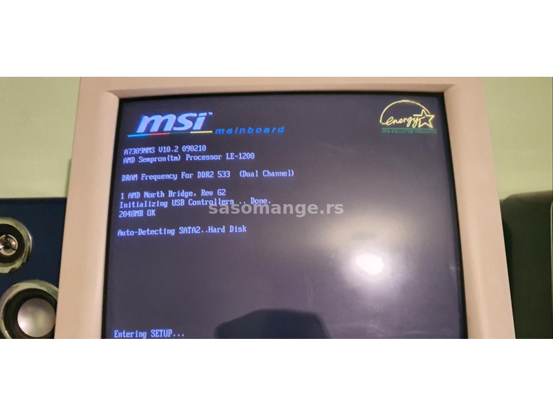 Msi K9N6 ploca am2 +procesor+kuler+ram +kablovi + graficka int.