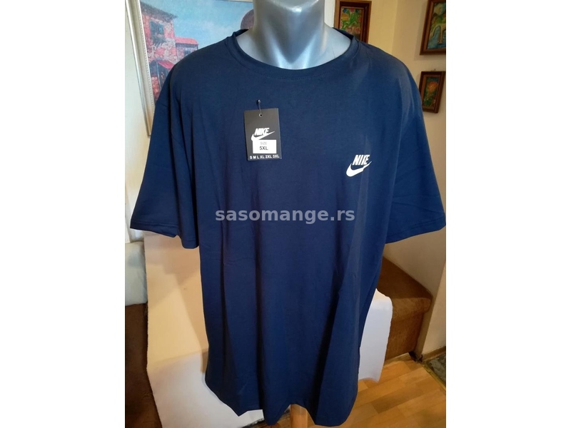 Nova muska markirana majica Nike 5XL 6XL Teget Novo