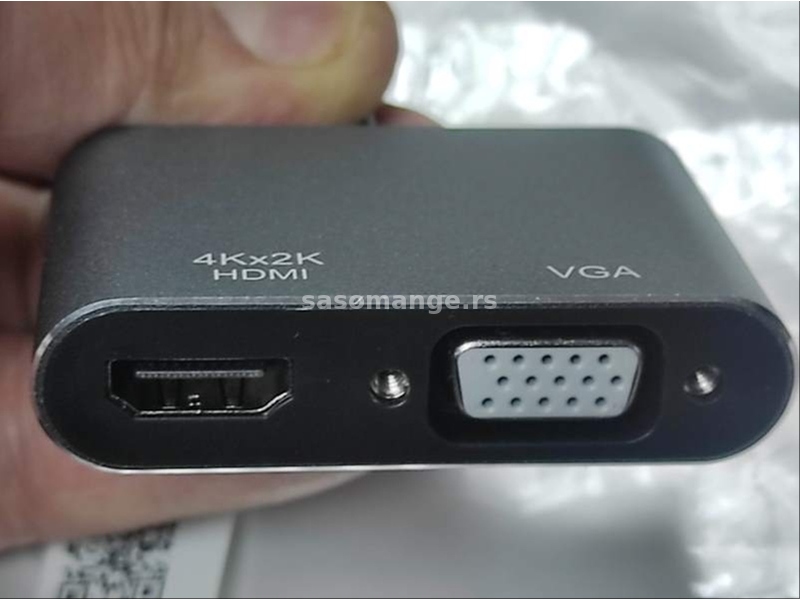 Adapter USB3.1 - C to HDMI and VGA