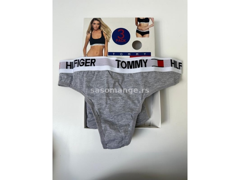 Tommy Hilfiger sivi zenski ves set tange bokserice top