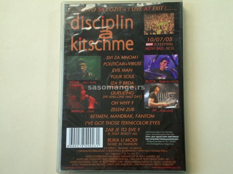 Disciplin A Kitschme - Uživo Sa Egzit-a! (DVD)