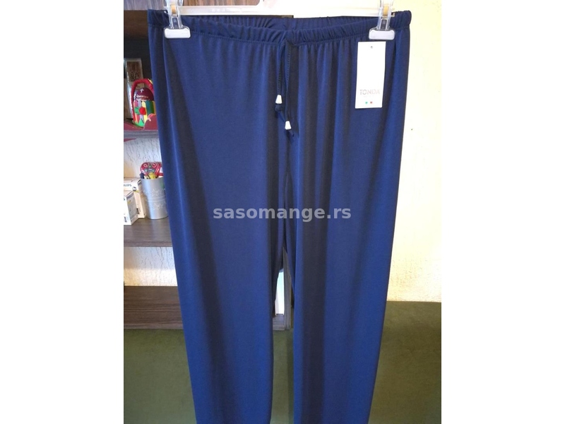 Nove zenske pantalone za punije dame i devojke Tonda Plave XXL Novo