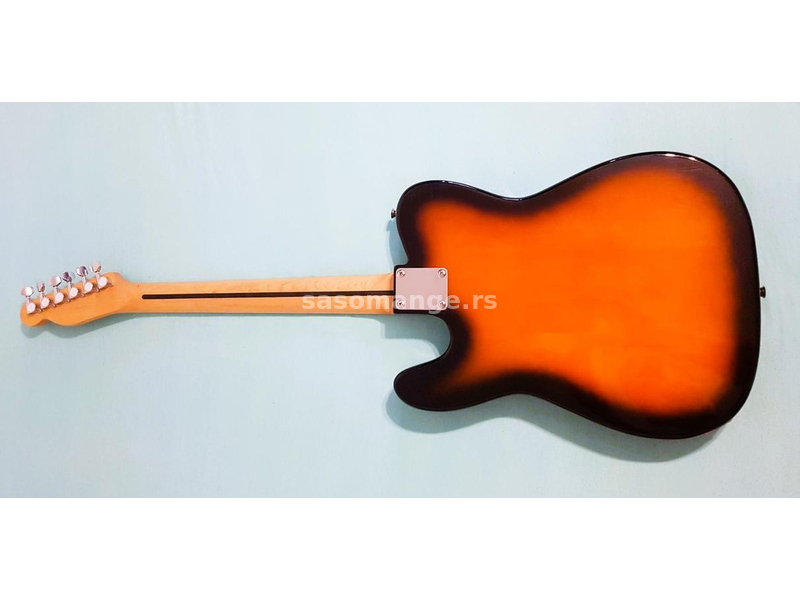 Harmonia Telecaster sunburst električna gitara + torba, trzalice, lekcije