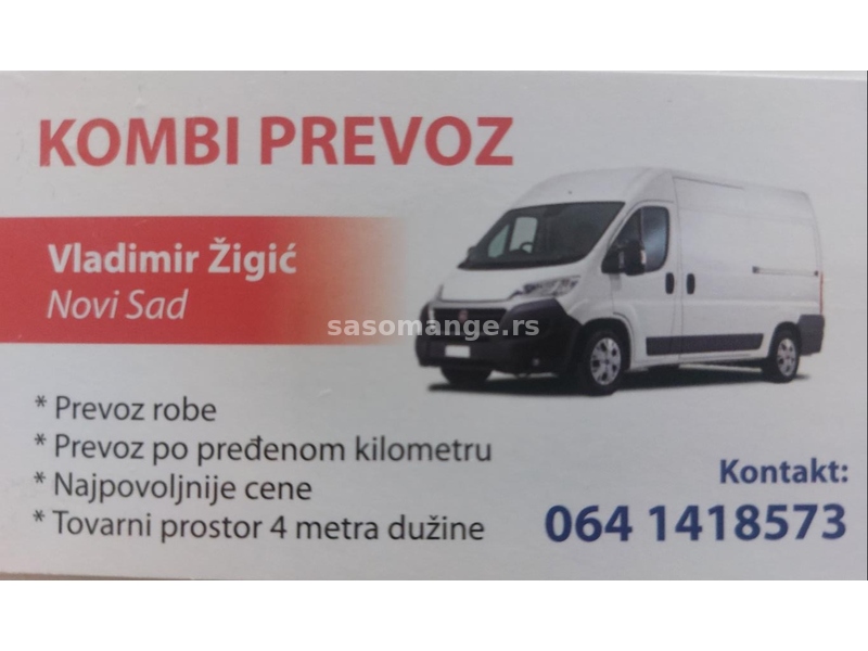 Kombi prevoz i selidbe Novi Sad