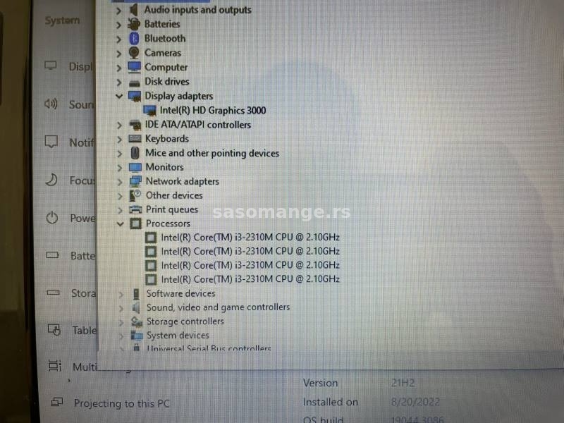 Lenovo G570 intel i3, SSD, 8GB, 4h baterija, Odlican