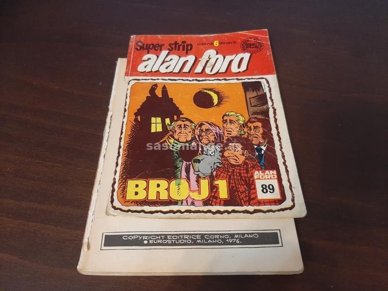 Super strip Alan Ford Broj 1 br. 89 naslovna odvojena unutra sjajno