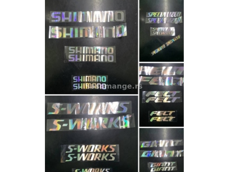 Nalepnice za bicik Shimano s-works specialized glant felt