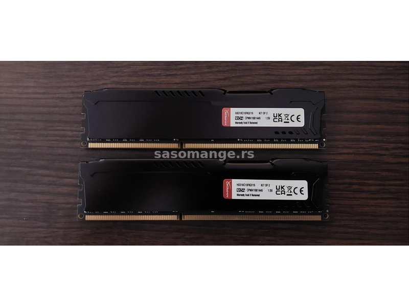 DDR3 4GB / 8GB / 16GB 1866MHz -NOVO- Kingston HyperX Fury