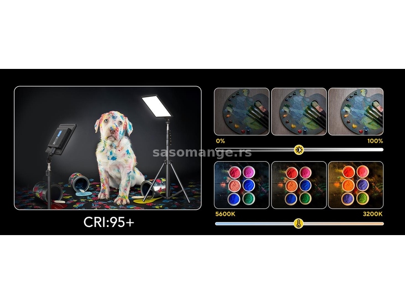 RALENO Led video svetla za fotogrfisanje / 8000mAh / CRI 95+