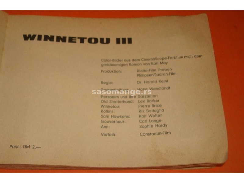 Winnetou 3 postkarten sammelalbum Vinetu