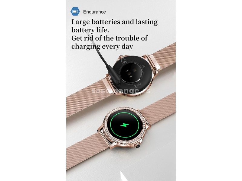 Rosegold Smart Watch za Dame Bluetooth poziv
