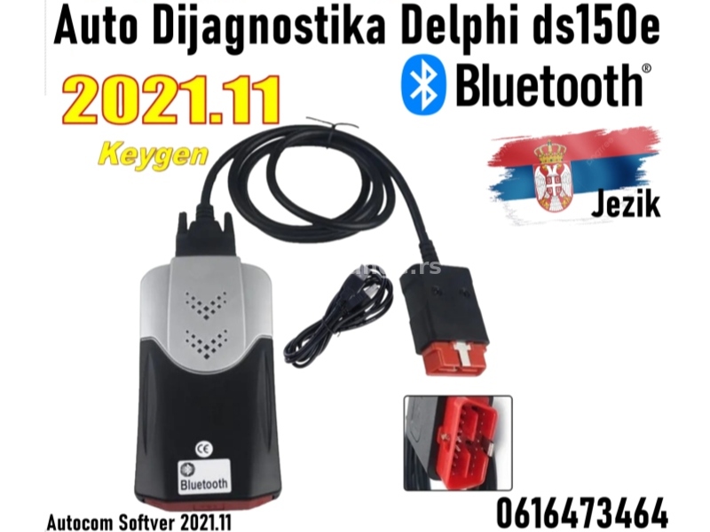 Bluetotth Auto Dijag Delphi ds150e 2021.11 OBDII EOBD