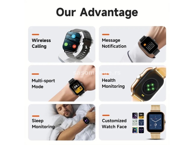 Ženski Bluetooth Smart Watch Gold, Bluetooth Pozovi