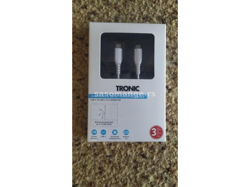 Tronic USB kabl USB C na USB C