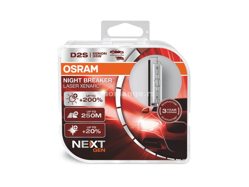 Ksenonske sijalice OSRAM Xenarc Night Breaker Laser (NEXT GEN) D2S 35W 66240XNN-HCB 35W P32D-2