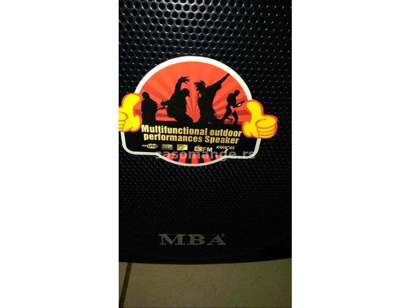 Multifunctional outdoor performances speaker MBA (Karaoke zvucnik 15")