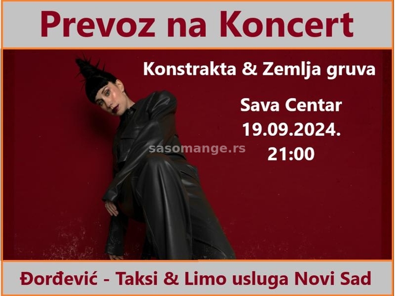 Prevoz na Koncert Konstrakta &amp; Zemlja gruva 19.09.2024. iz Novog Sada