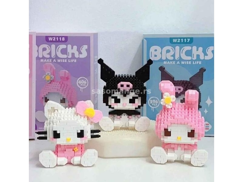 LEGO Hello Kitty,Kuromi,My Melody Setovi,Plisevi i Aksesoari NOVO!