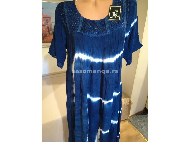 Nova zenska indijska haljina zapunije dame Nini Plava XXL Novo