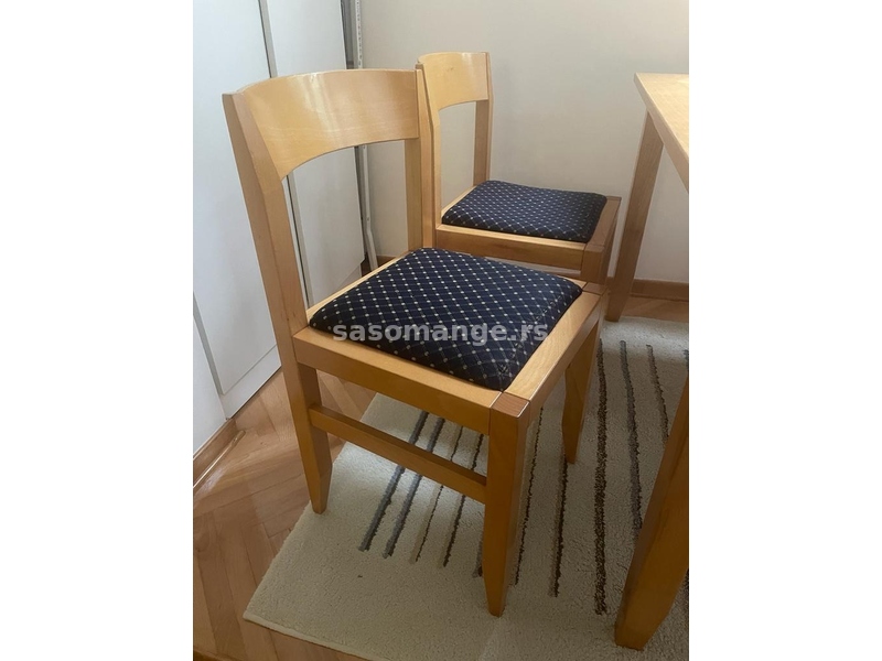 Trpezarijski sto i stolice (bukovina) na prodaju, polovno