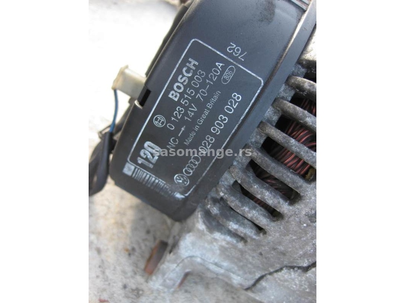 Audi A4 b5 1.9 tdi 110 ks alternator 120 a polovan ispravan originalan