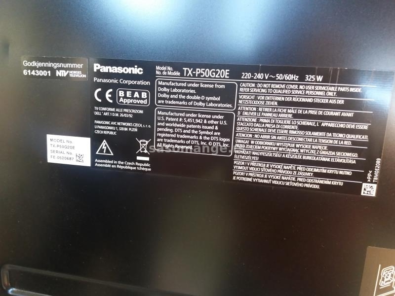 Za delove Panasonic plazma TX -P50 G 20 E