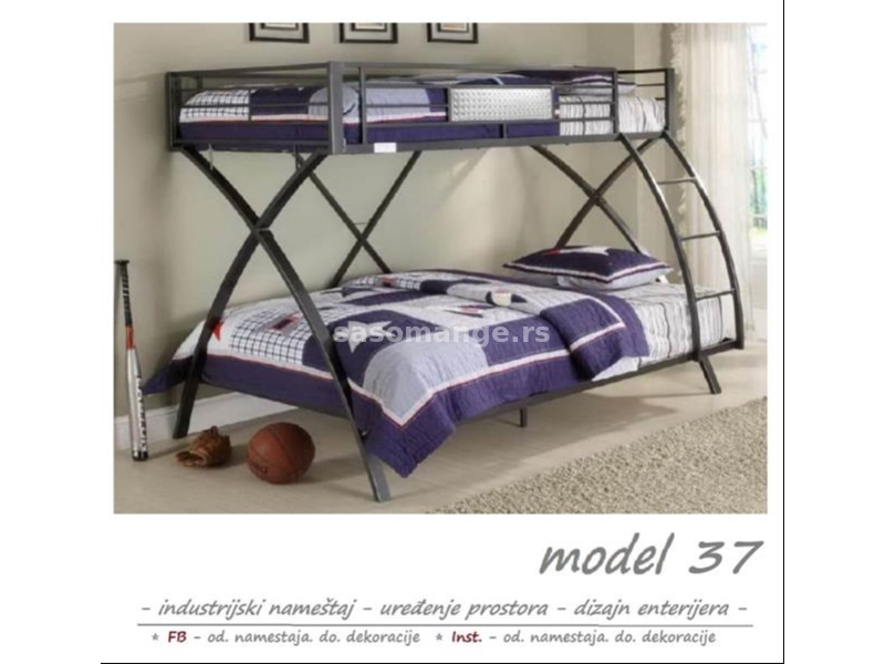 Doživotni kreveti od metala - Model 37 na sprat