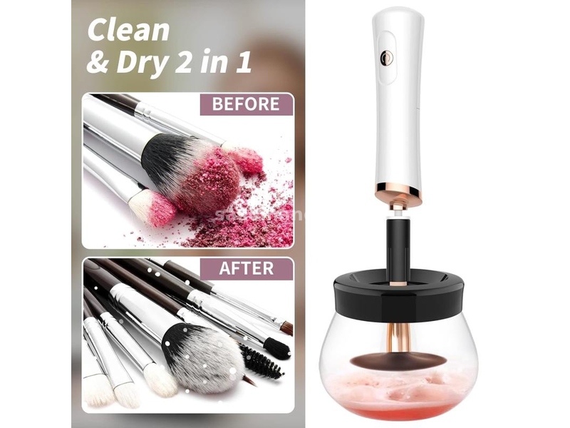 Automatski aparat za čišćenje i sušenje četkica za šminkanje