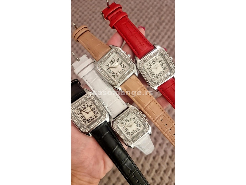 Novi zenski rucni markirani sat Cartier u beloj boji Novo