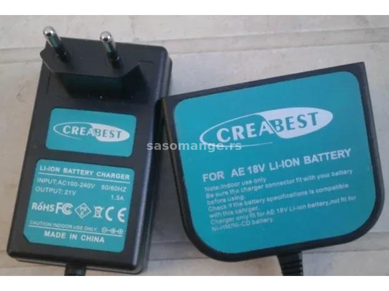 Li ion punjač baterija Creabest 21V 1,5A FOR AE .18 V