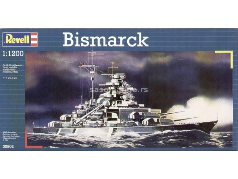 Bismarck 20 cm razmera 1:1200 Revell