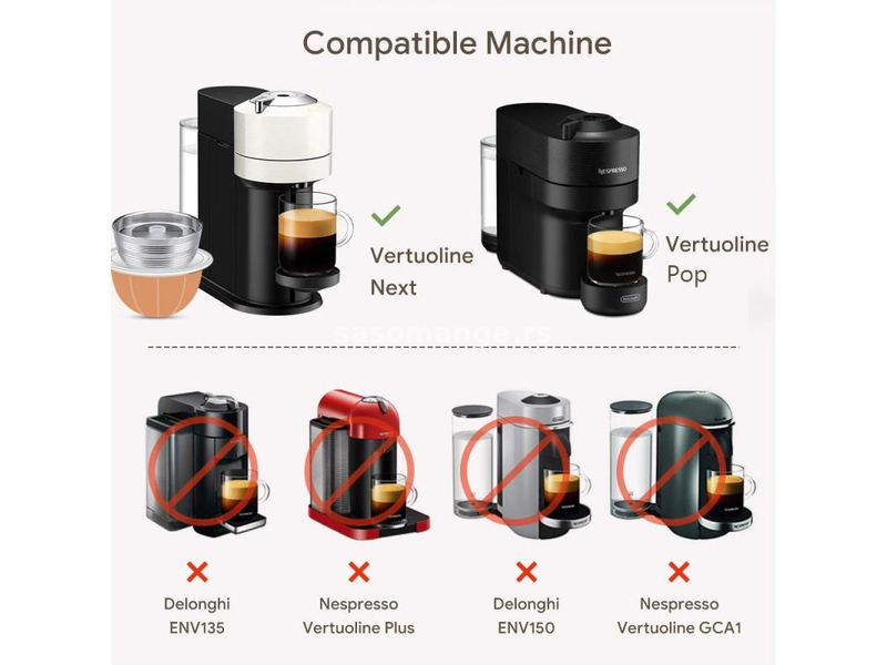 Nespresso Vertuo metalne punjive kapsule