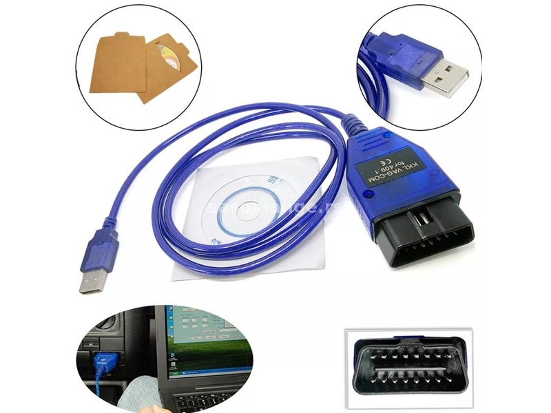 USB VAG-COM 409.1, OBD2 KKL Dijagnostika za VW, Audi, Š