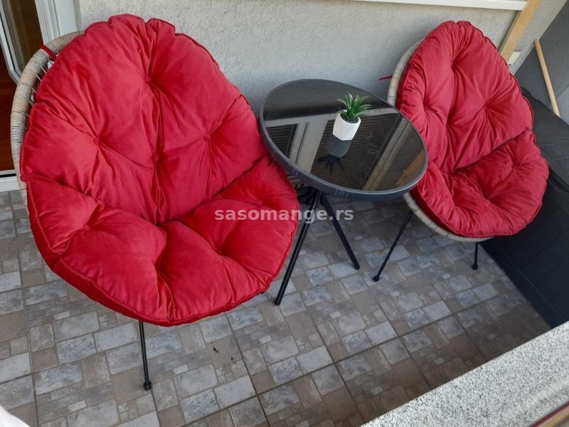 Baštenska stolica Lounge + gnezdo sedalica