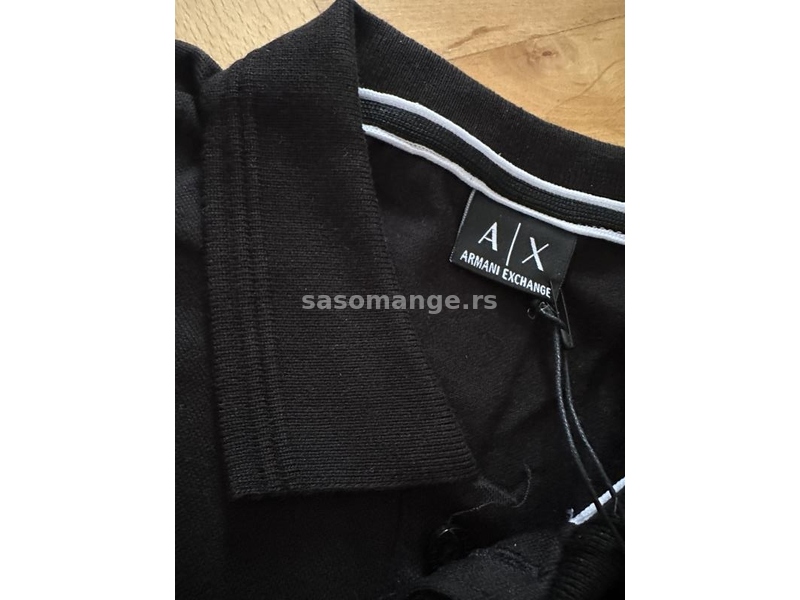Armani Jeans crna muska majica sa kragnom A29