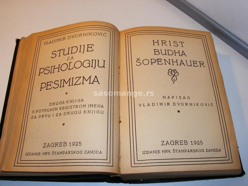 Vladimir Dvorniković Studije za psihologiju pesimizma, 1923
