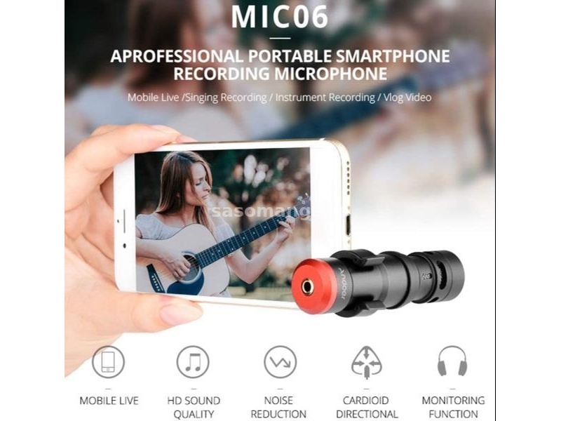 SaZaK MIC06 Mini Plug-in Mikrofon za pametni telefon